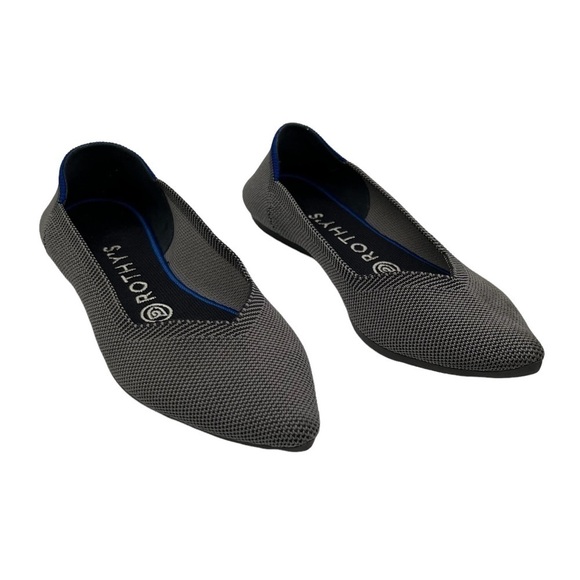 s-l1200.jpg Rothy\'s Gray Pointed Toe Slip-On Flats Size 6.5 Women\'s